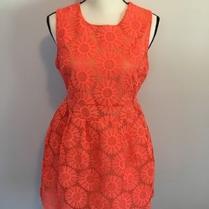 Coral Flower Dress